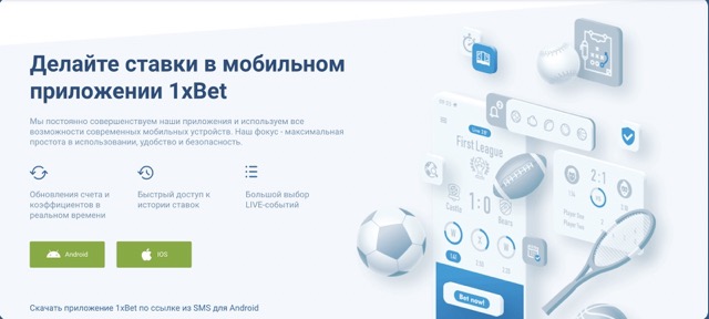 Официальное приложение 1xBet скачать на телефон